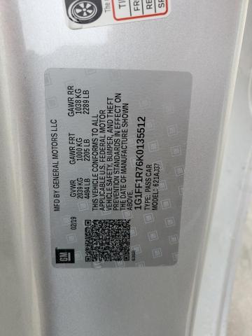 1G1FF1R76K0135512 - 2019 CHEVROLET CAMARO SS GRAY photo 12