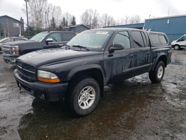 1D7HG38N33S146844 - 2003 DODGE DAKOTA QUAD SPORT BLACK photo 1