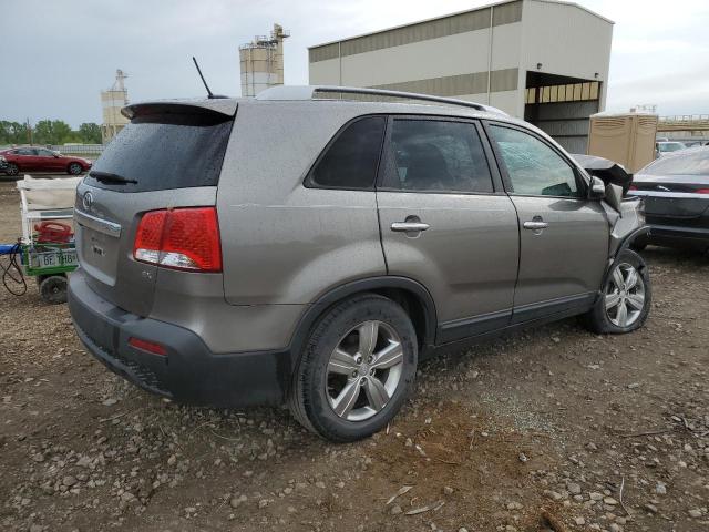 5XYKU3A66DG372007 - 2013 KIA SORENTO EX GRAY photo 3