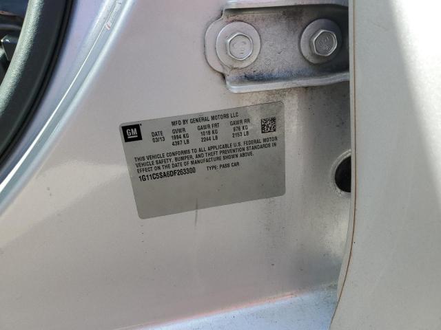 1G11C5SA6DF263300 - 2013 CHEVROLET MALIBU 1LT 银色 照片 12