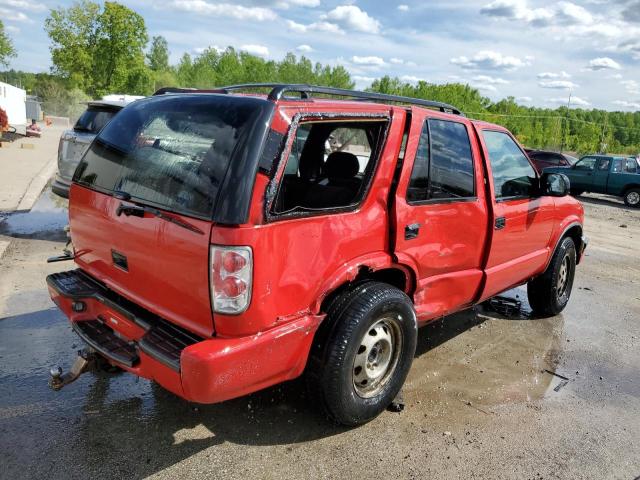 1GNDT13W7Y2376443 - 2000 CHEVROLET BLAZER RED photo 3