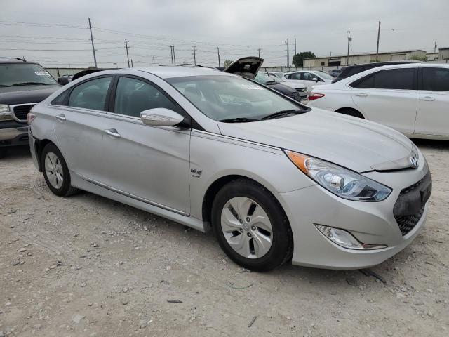 KMHEC4A42FA134254 - 2015 HYUNDAI SONATA HYBRID SILVER photo 4