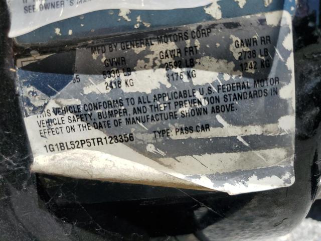 1G1BL52P5TR123356 - 1996 CHEVROLET CAPRICE / CLASSIC SS BLACK photo 12