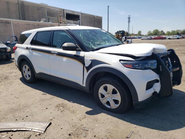 1FM5K8AB8LGC35025 - 2020 FORD EXPLORER POLICE INTERCEPTOR 白色 照片 4