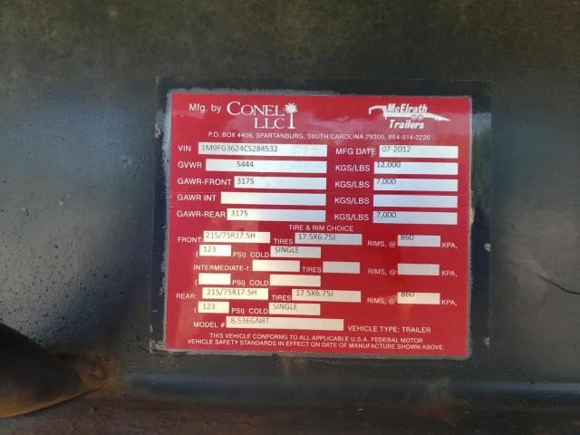 1M9FG3624CS284532 - 2012 UTILITY TRAILER Silber Foto 10
