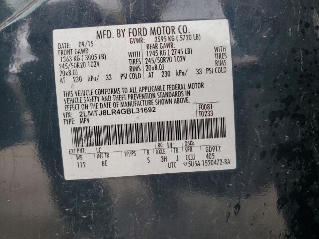 2LMTJ8LR4GBL31692 - 2016 LINCOLN MKX RESERVE 蓝色 照片 14