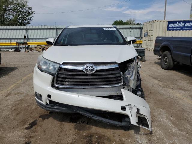 5TDJKRFH2FS084392 - 2015 TOYOTA HIGHLANDER XLE WHITE photo 5