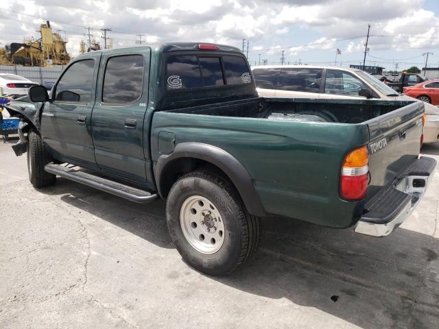 5TEGM92N12Z123213 - 2002 TOYOTA TACOMA DOUBLE CAB PRERUNNER GREEN photo 2