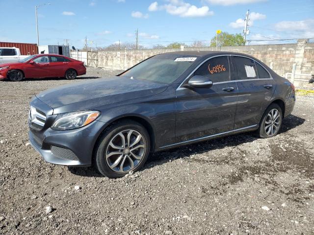 55SWF4KB6FU013276 - 2015 MERCEDES-BENZ C 300 4MATIC BLUE photo 1