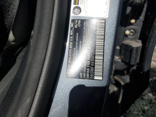 55SWF4KB6FU013276 - 2015 MERCEDES-BENZ C 300 4MATIC BLUE photo 12