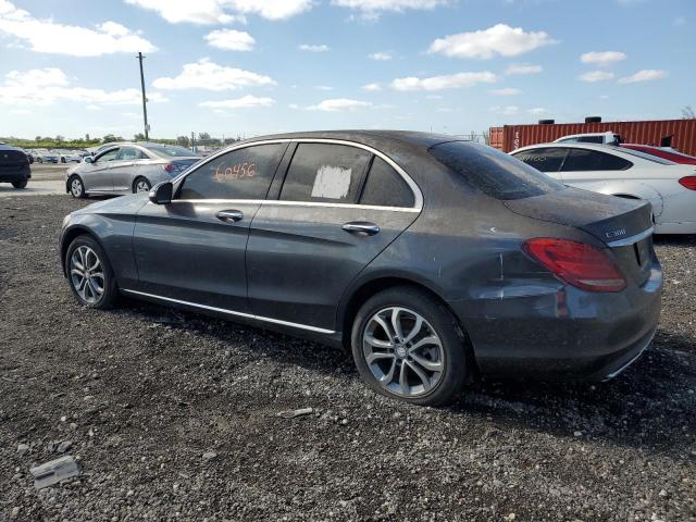 55SWF4KB6FU013276 - 2015 MERCEDES-BENZ C 300 4MATIC BLUE photo 2