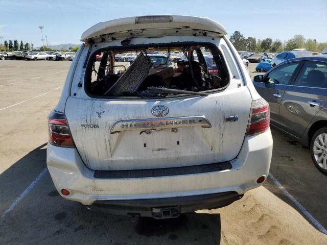 JTEEW41A682004813 - 2008 TOYOTA HIGHLANDER HYBRID WHITE photo 6