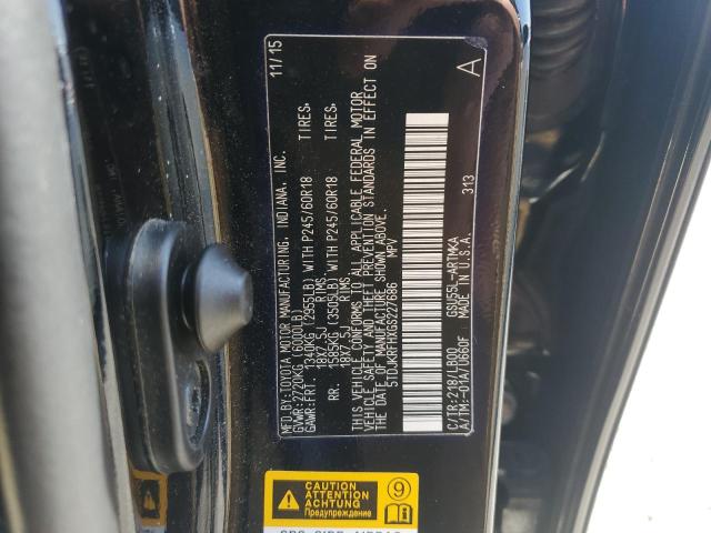 5TDJKRFHXGS227686 - 2016 TOYOTA HIGHLANDER XLE 黑色 照片 13