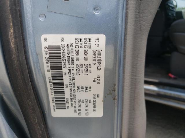 1D4GP45RX6B737828 - 2006 DODGE CARAVAN SXT BLUE photo 13