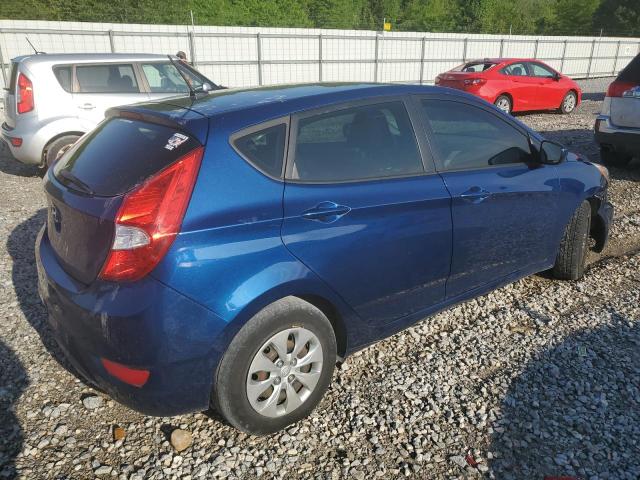 KMHCT5AE4GU267572 - 2016 HYUNDAI ACCENT SE BLUE photo 3