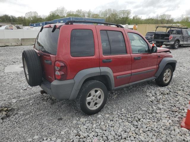 1J4GL48K96W260013 - 2006 JEEP LIBERTY SPORT MAROON photo 3