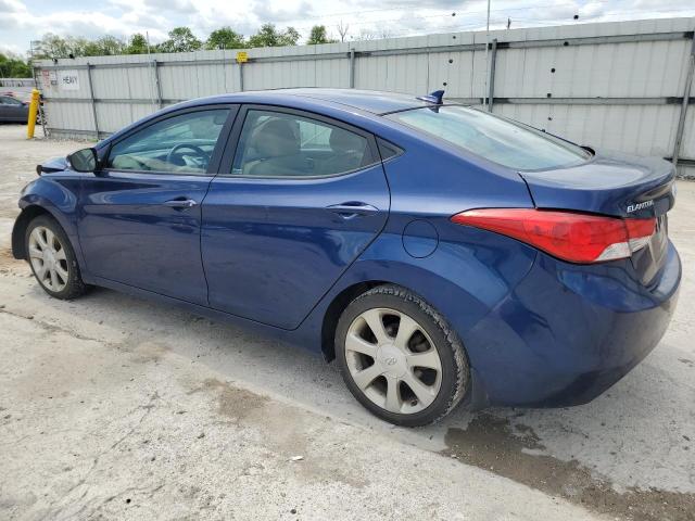 KMHDH4AE6DU701003 - 2013 HYUNDAI ELANTRA GLS BLUE photo 2