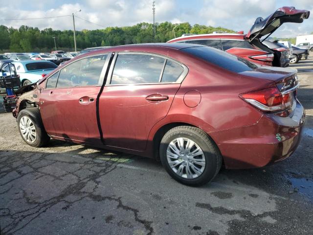 2HGFB2F51DH557800 - 2013 HONDA CIVIC LX MAROON photo 2