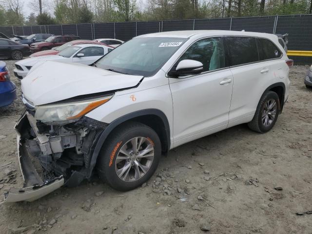 5TDBKRFH8FS143367 - 2015 TOYOTA HIGHLANDER LE WHITE photo 1