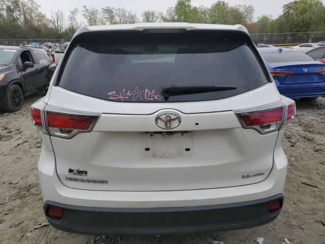 5TDBKRFH8FS143367 - 2015 TOYOTA HIGHLANDER LE WHITE photo 6