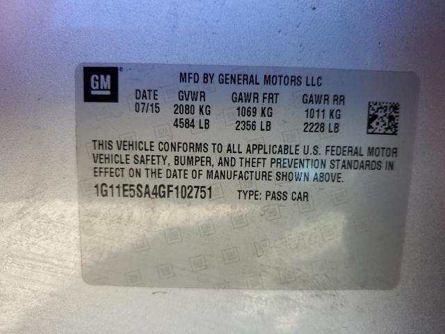 1G11E5SA4GF102751 - 2016 CHEVROLET MALIBU LIM LTZ SILVER photo 12