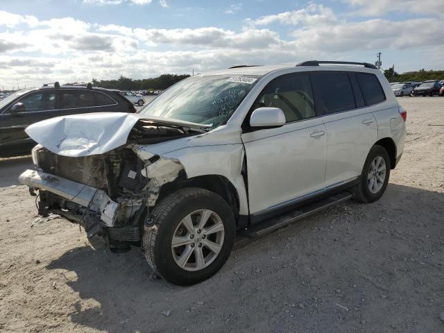 5TDZK3EH1DS110706 - 2013 TOYOTA HIGHLANDER BASE WHITE photo 1