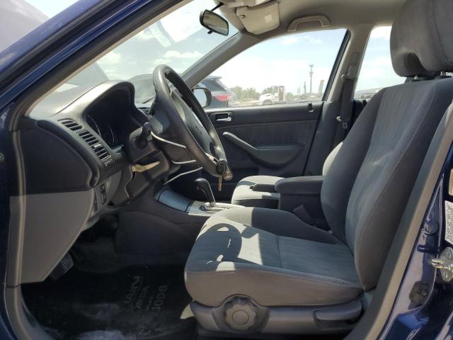 1HGES16554L010988 - 2004 HONDA CIVIC LX BLUE photo 7