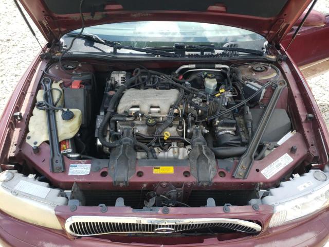 2G4WS52M5V1410060 - 1997 BUICK CENTURY CUSTOM MAROON photo 11