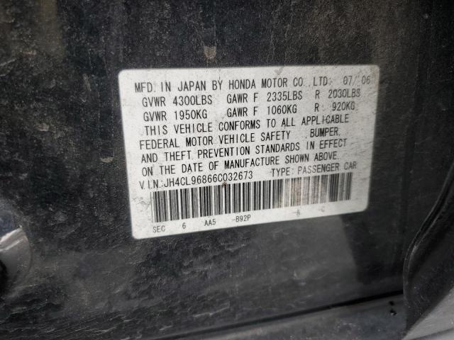 JH4CL96866C032673 - 2006 ACURA TSX BLACK photo 12