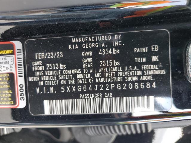 5XXG64J22PG208684 - 2023 KIA K5 GT LINE BLACK photo 13