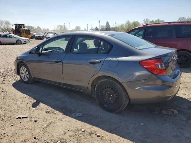 19XFB2F59CE089646 - 2012 HONDA CIVIC LX GRAY photo 2