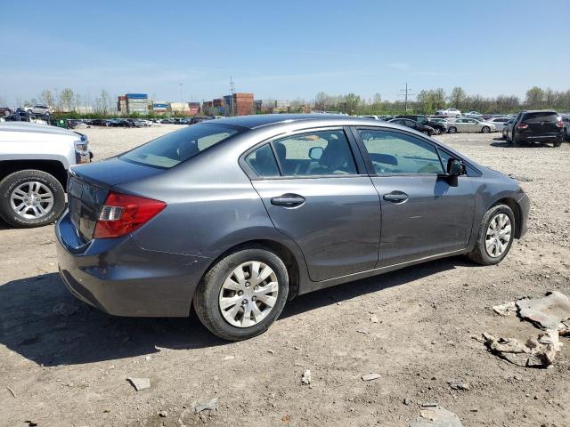 19XFB2F59CE089646 - 2012 HONDA CIVIC LX GRAY photo 3