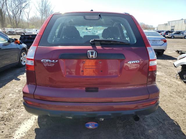 5J6RE4H3XAL082635 - 2010 HONDA CR-V LX BURGUNDY photo 6