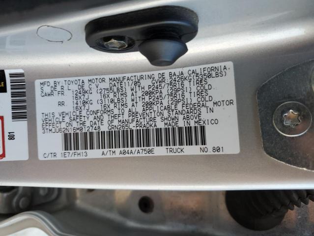 3TMJU62N16M012748 - 2006 TOYOTA TACOMA DOUBLE CAB PRERUNNER SILVER photo 12