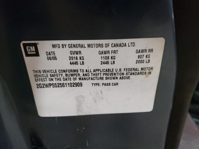 2G2WP552561102909 - 2006 PONTIAC GRAND PRIX 蓝色 照片 12