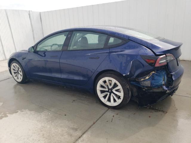 5YJ3E1EA9NF368692 - 2022 TESLA MODEL 3 BLUE photo 2