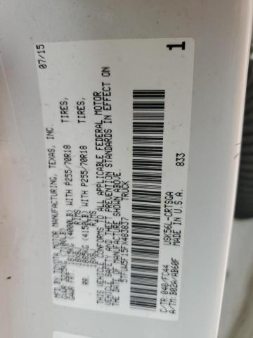 5TFUW5F15FX483837 - 2015 TOYOTA TUNDRA DOUBLE CAB SR/SR5 WHITE photo 12