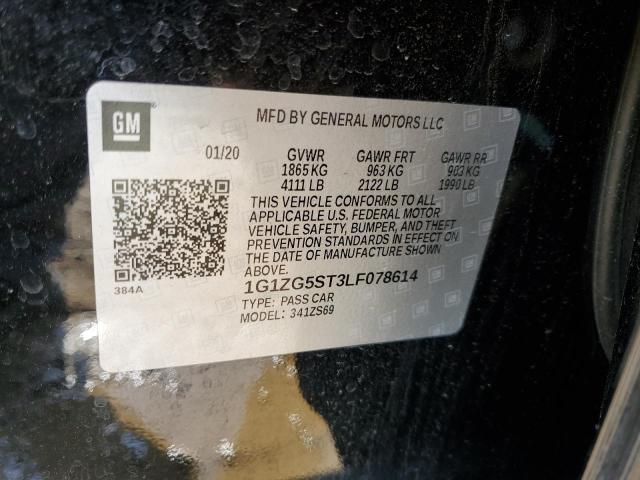 1G1ZG5ST3LF078614 - 2020 CHEVROLET MALIBU RS BLACK photo 12