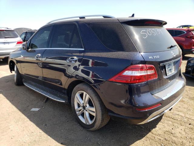 4JGDA5HBXDA212255 - 2013 MERCEDES-BENZ ML 350 4MATIC BLUE photo 2