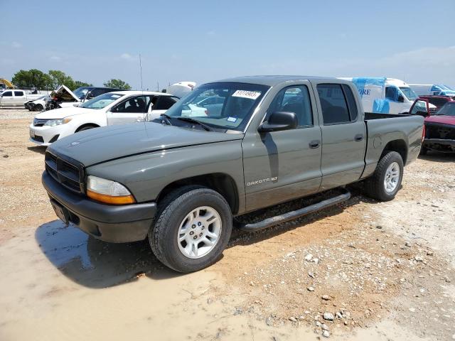 1B7GL2AN31S153909 - 2001 DODGE DAKOTA QUAD GRAY photo 1