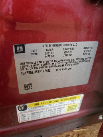 1G1ZE5EU5BF177492 - 2011 CHEVROLET MALIBU LTZ მუქწითელი ფოტო 13