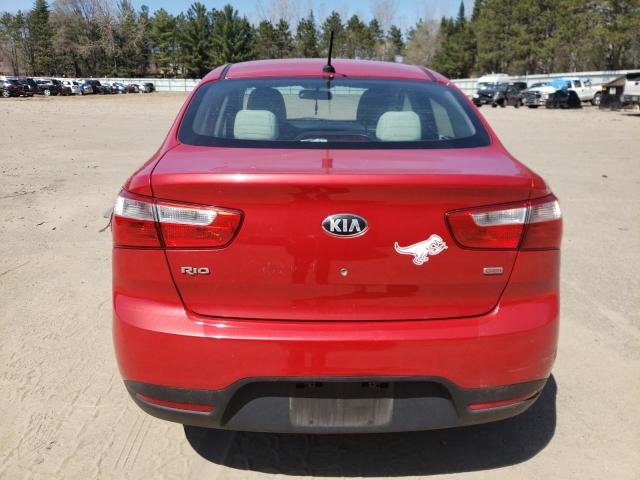 KNADM4A31D6163892 - 2013 KIA RIO LX RED photo 6