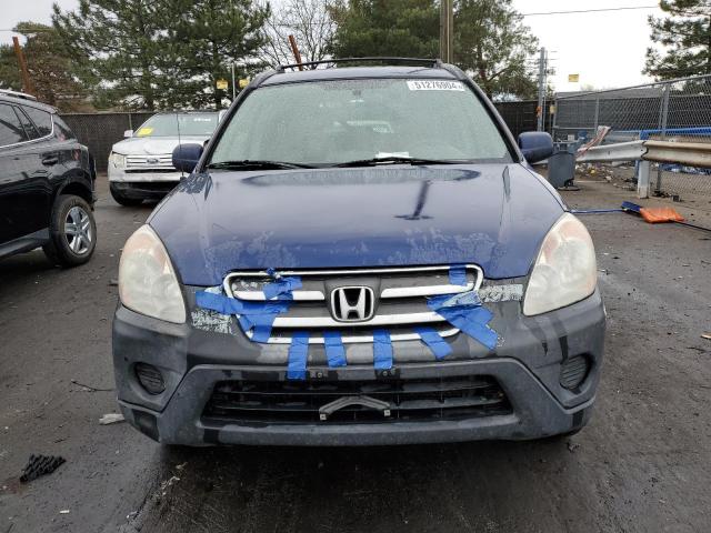 JHLRD78805C036567 - 2005 HONDA CR-V EX BLUE photo 5