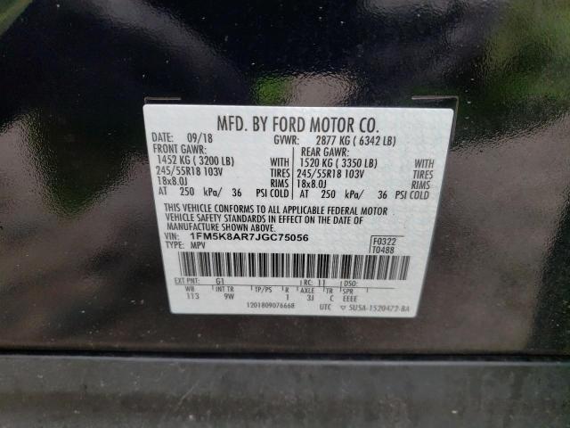 1FM5K8AR7JGC75056 - 2018 FORD EXPLORER POLICE INTERCEPTOR TWO TONE photo 13