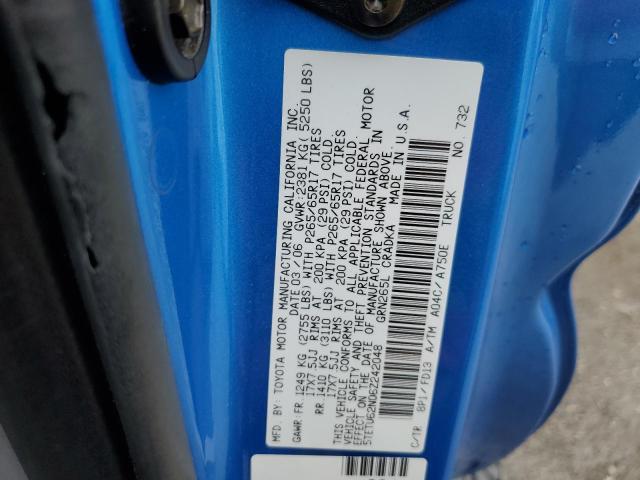 5TETU62N06Z242048 - 2006 TOYOTA TACOMA PRERUNNER ACCESS CAB BLUE photo 12