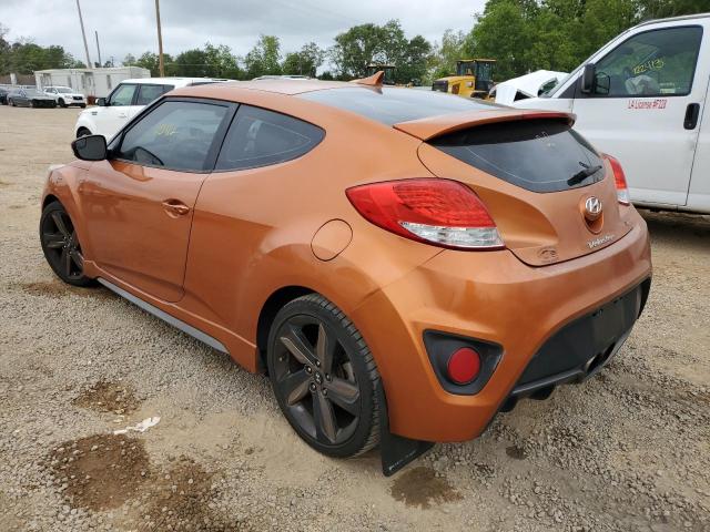 KMHTC6AE2FU231481 - 2015 HYUNDAI VELOSTER TURBO ORANGE photo 2