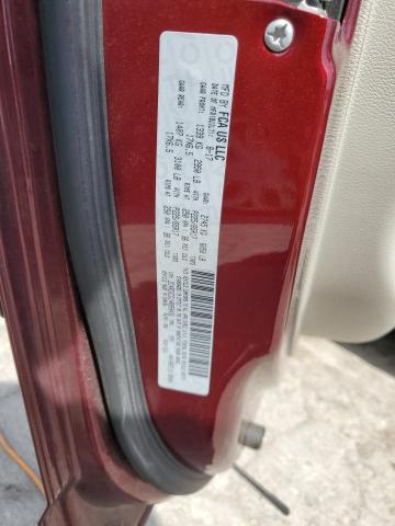 2C4RDGCG1HR858432 - 2017 DODGE GRAND CARA SXT MAROON photo 13