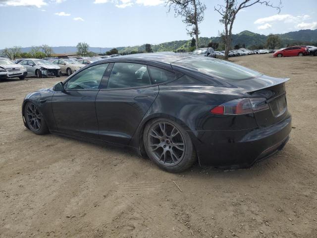5YJSA1E62MF455304 - 2021 TESLA MODEL S BLACK photo 2