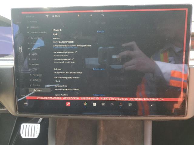 5YJSA1E62MF455304 - 2021 TESLA MODEL S BLACK photo 9