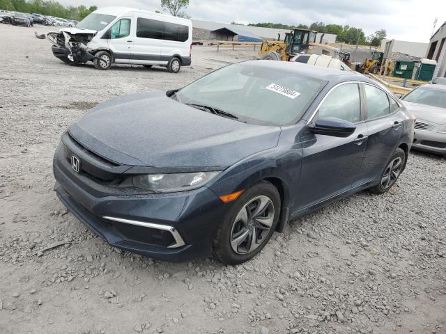 19XFC2F69KE037177 - 2019 HONDA CIVIC LX BLUE photo 1